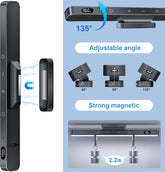 Door handle with adjustable angle and strong magnetic features on a blue background